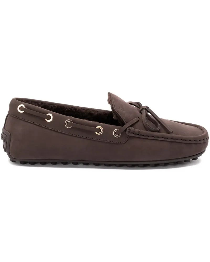 TOD'S City Gommino tie-detail leather loafers - Braun Braun