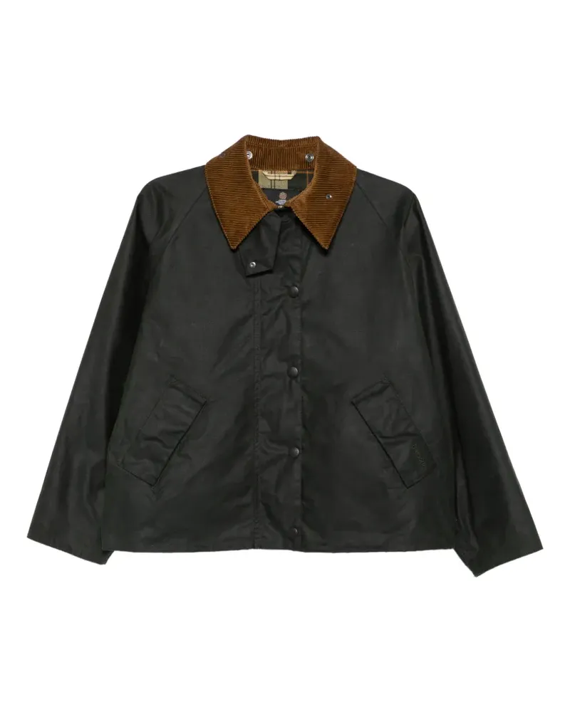 Barbour Gewachste Jacke mit Cordkragen - Grün Grün
