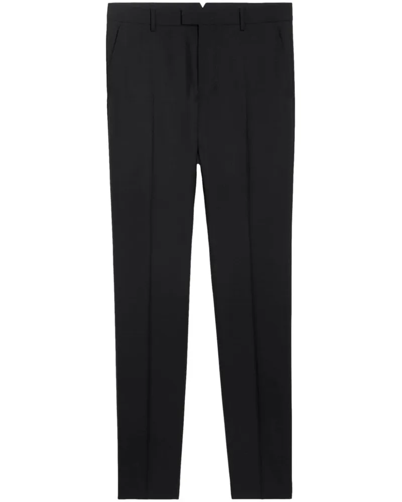 AMI Paris Twill-Hose mit Tapered-Bein - Schwarz Schwarz