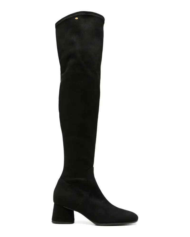 Baldinini Overknee-Stiefel aus Wildleder - Schwarz Schwarz