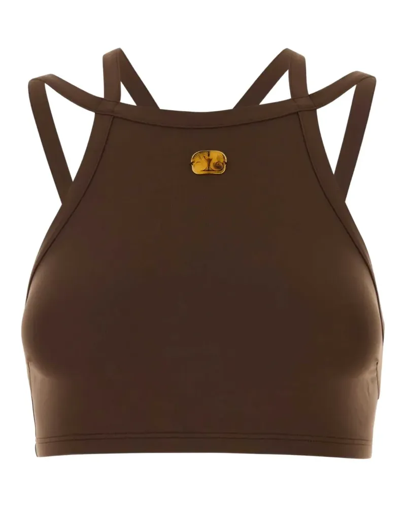 Blazé Milano Neely logo-plaque bikini top - Braun Braun