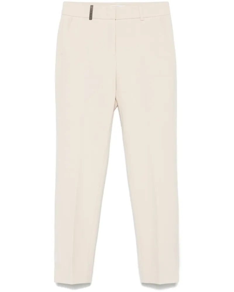 Peserico Tapered-Hose mit Bügelfalten - Nude Nude