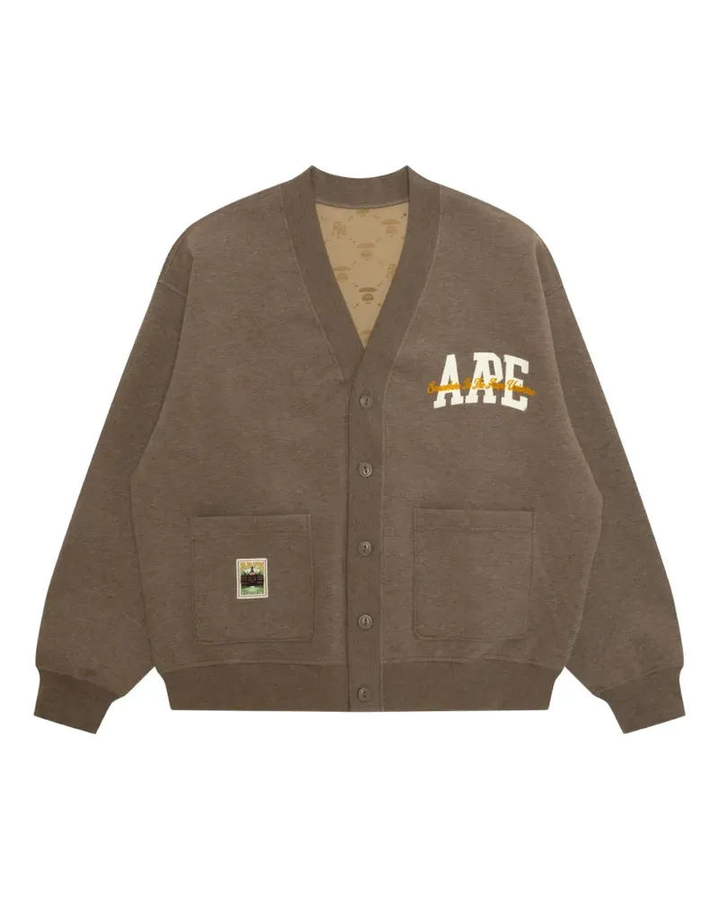 BAPE Wendbares Sweatshirt mit Logo-Print - Braun Braun