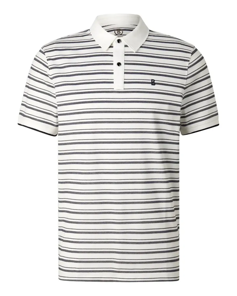 Bogner Gestreiftes Timo Poloshirt - Weiß Weiß