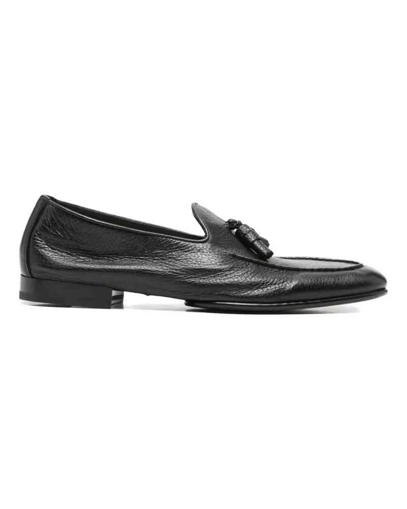 Doucal´s tassel-detail grained-leather loafers - Schwarz Schwarz