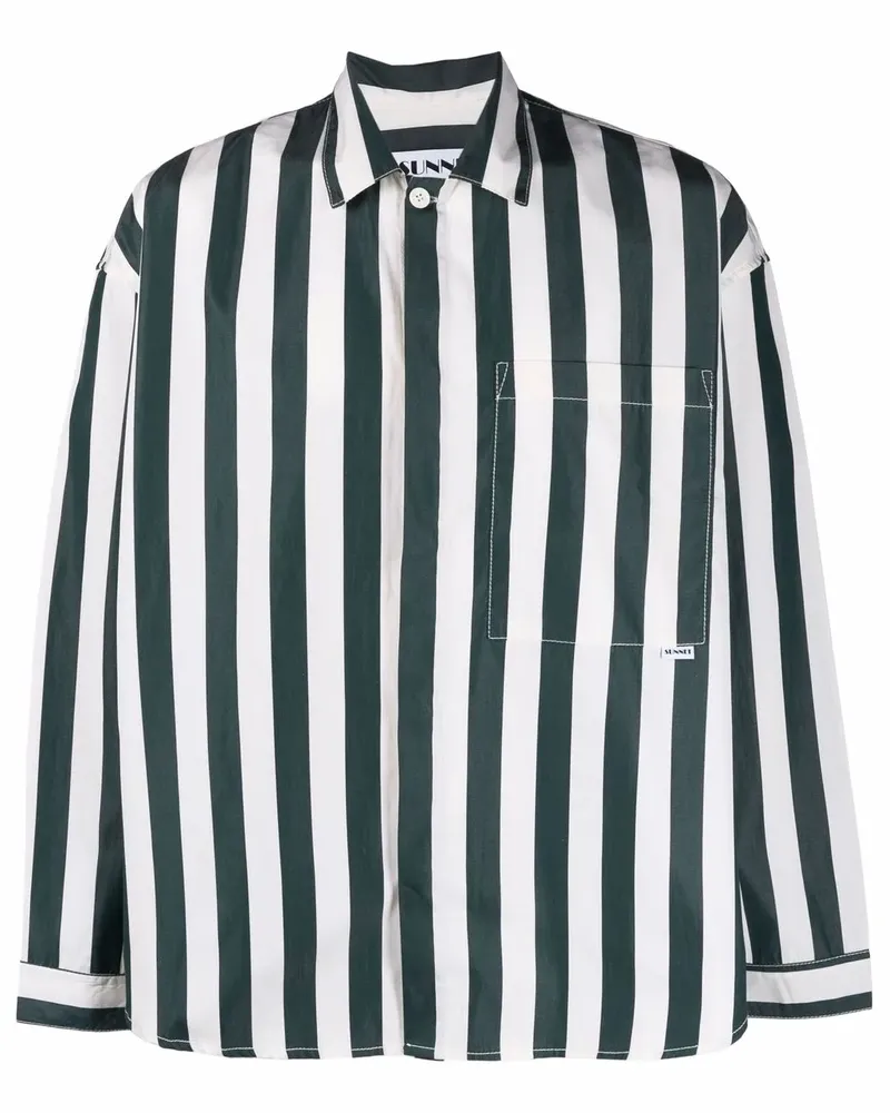 SUNNEI Kastiges Hemd mit Streifen - Grün Grün