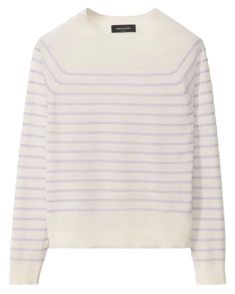 Fabiana Filippi Gestreifter Pullover - Weiß Weiß