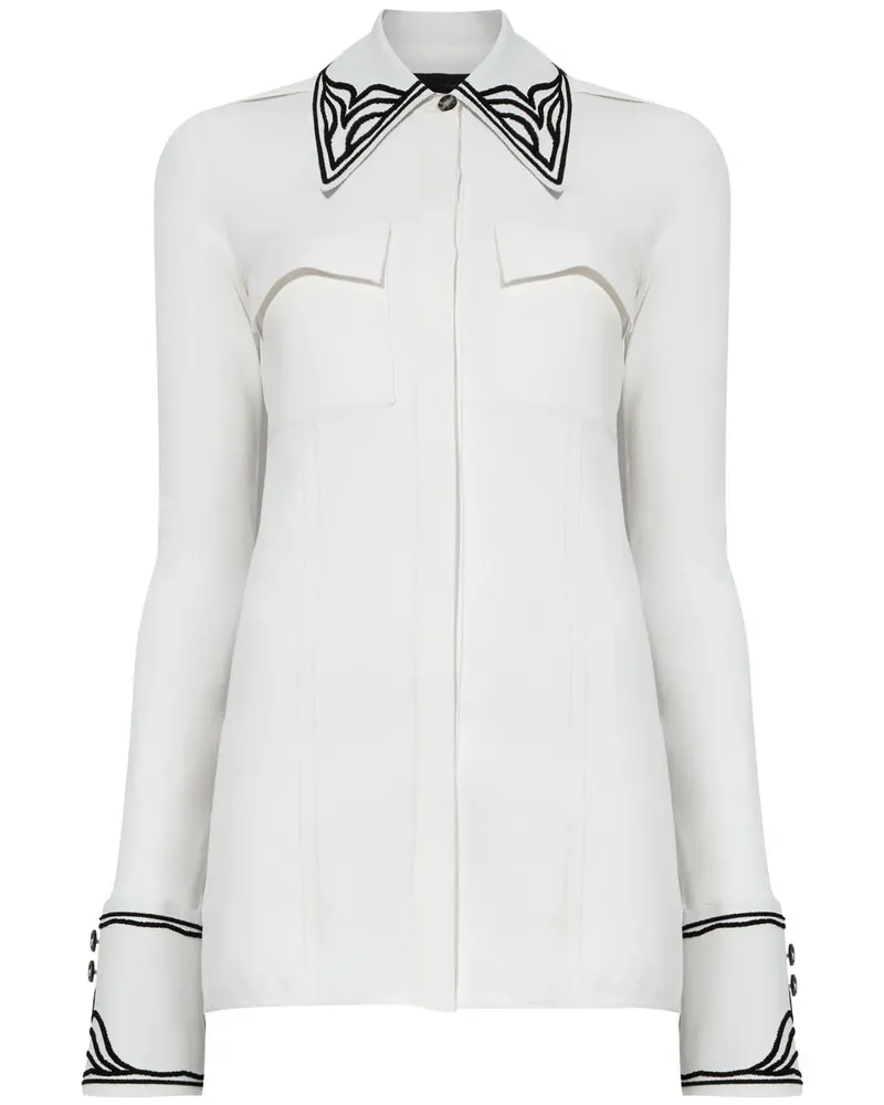Proenza Schouler Hemd mit Cloqué-Effekt - Weiß Weiß
