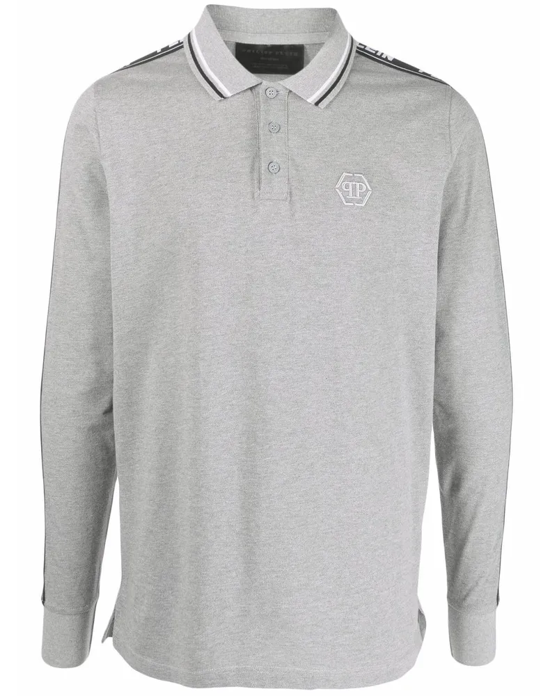 Philipp Plein Poloshirt mit Logo-Stickerei - Grau Grau