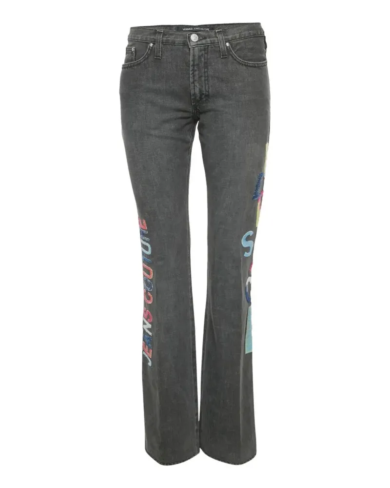 Versace Jeans Jeans mit Logo-Stickerei - Grau Grau
