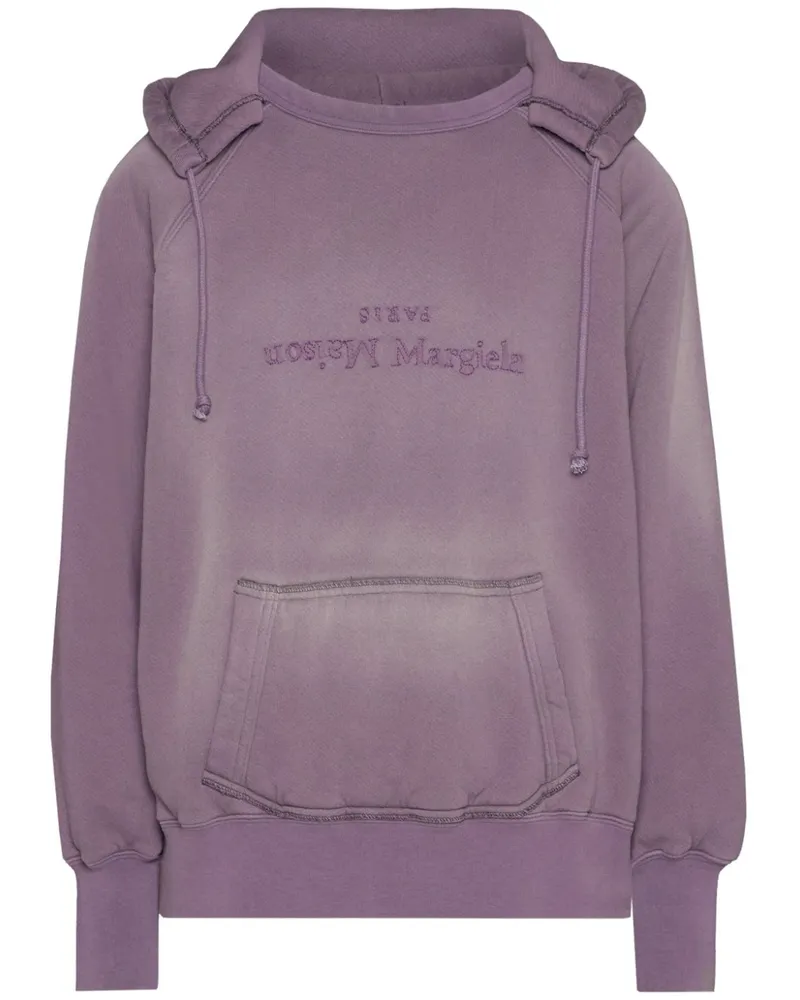 Maison Margiela Kapuzenpullover mit Logo - Violett Violett