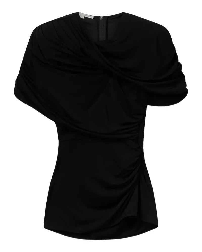 Stella McCartney Drapiertes Cape-Top - Schwarz Schwarz