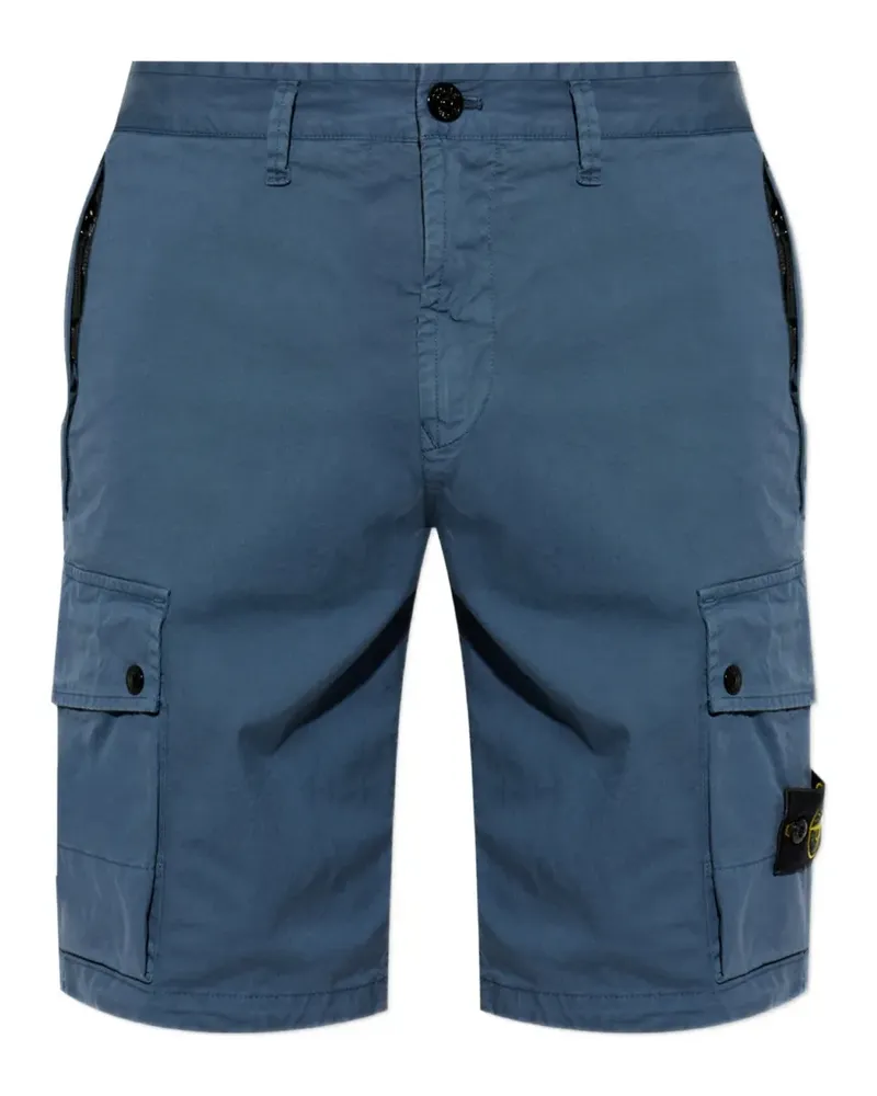 Stone Island stretch twill shorts - Blau Blau