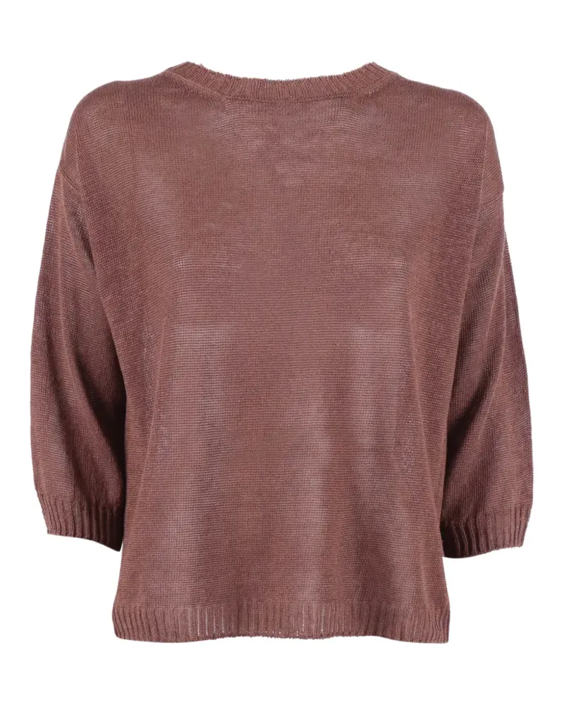 Max Mara round-neck knitted top - Braun Braun