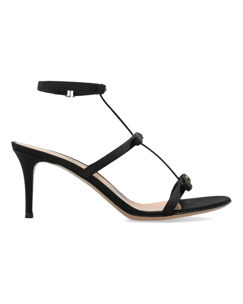 Gianvito Rossi Sandalen mit Schleife - Schwarz Schwarz