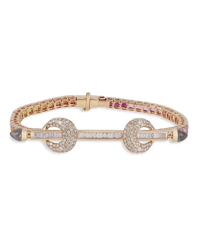 Ananya 18kt Chakras Gelbgoldarmband mit Saphiren Gold