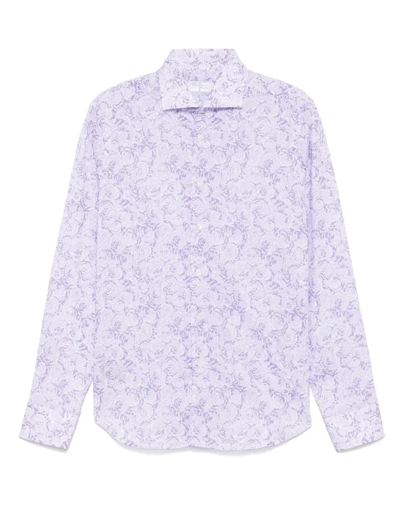 Fedeli Hemd mit Blumen-Print - Violett Violett
