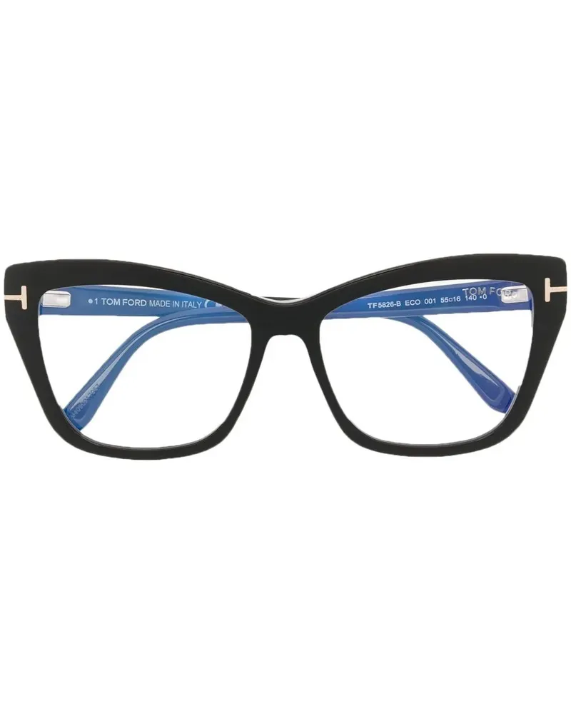 Tom Ford Klassische Cat-Eye-Brille - Schwarz Schwarz