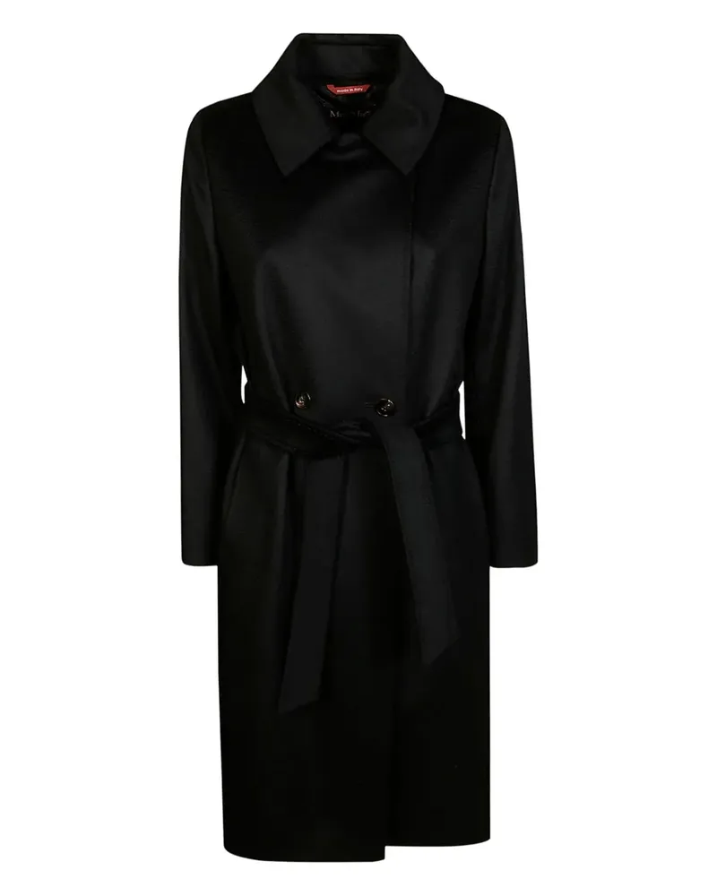 Max Mara Mantel mit Gürtel - Schwarz Schwarz