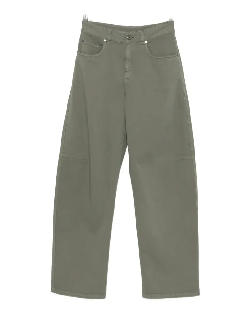 Brunello Cucinelli logo-patch jeans - Grün Grün