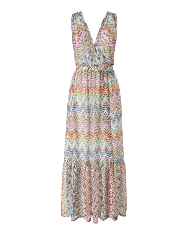 Missoni Gestricktes Strandkleid mit Zickzackmuster - Weiß Weiß