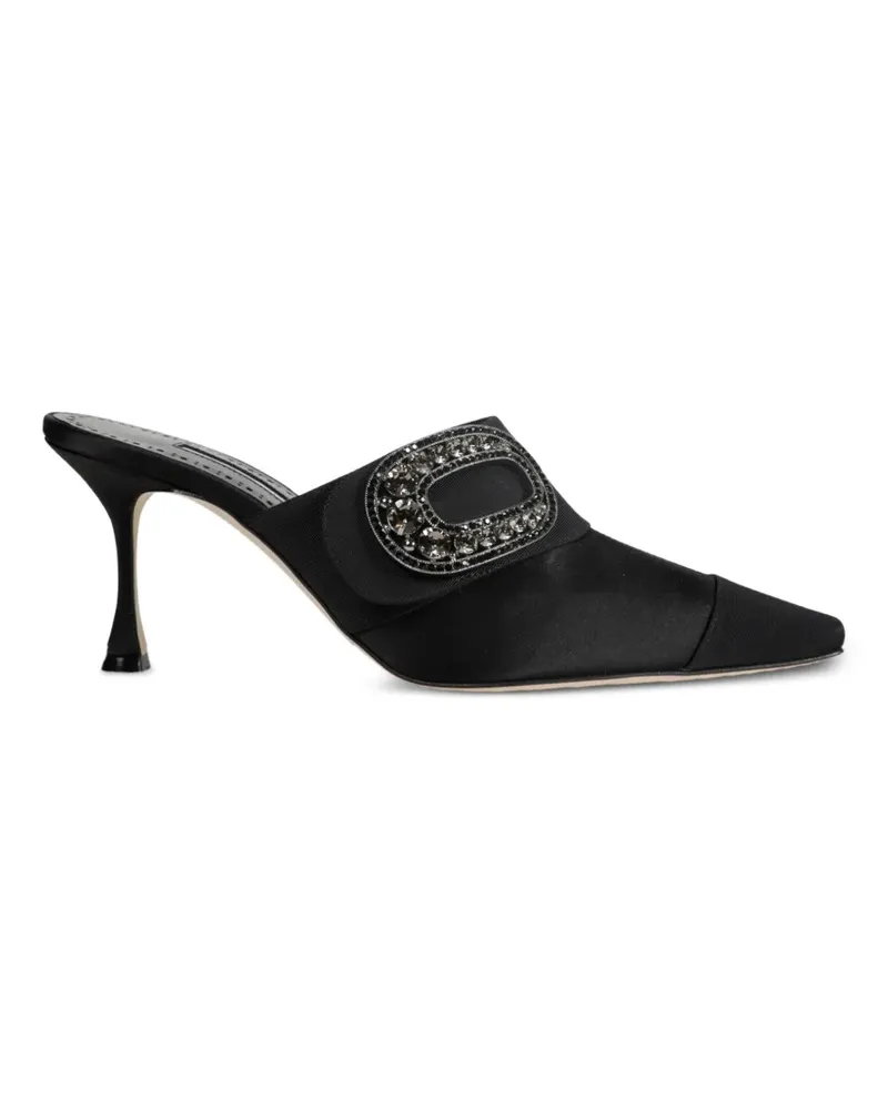 Manolo Blahnik Verzierte Mules 70mm - Schwarz Schwarz
