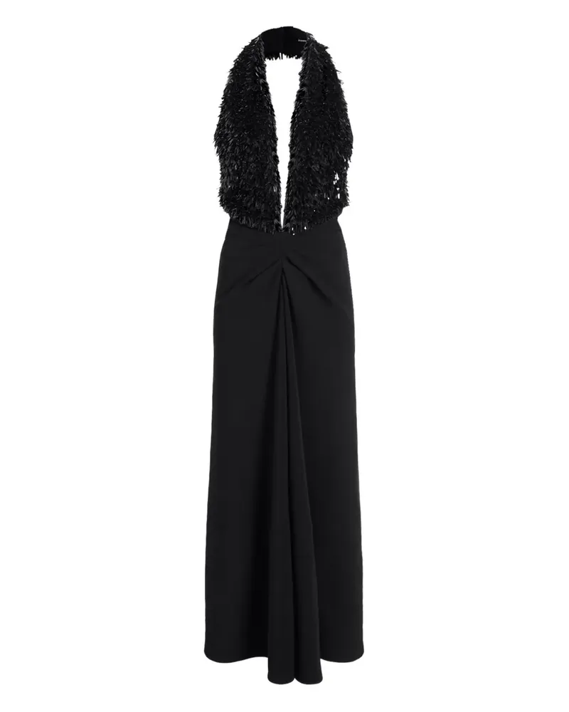 Proenza Schouler Fransenkleid mit Twist-Detail - Schwarz Schwarz