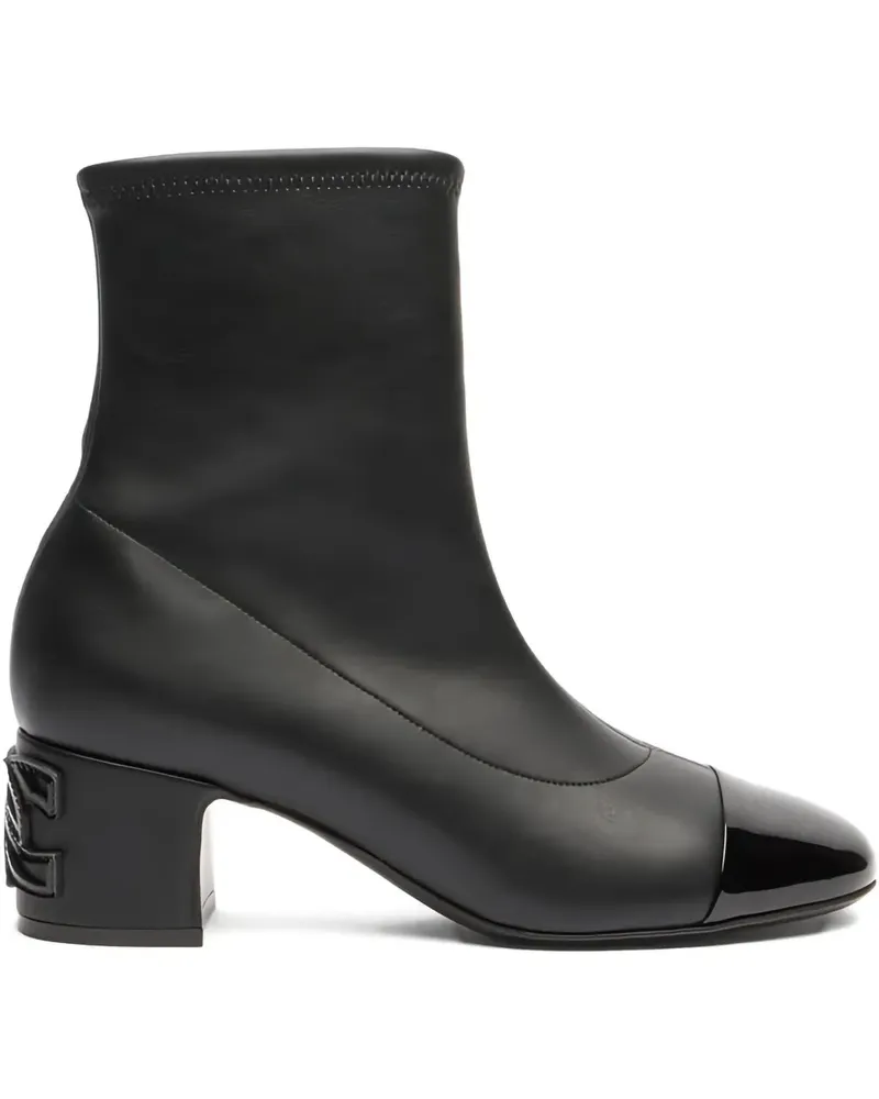 Casadei Stiefeletten aus Leder 50mm - Schwarz Schwarz