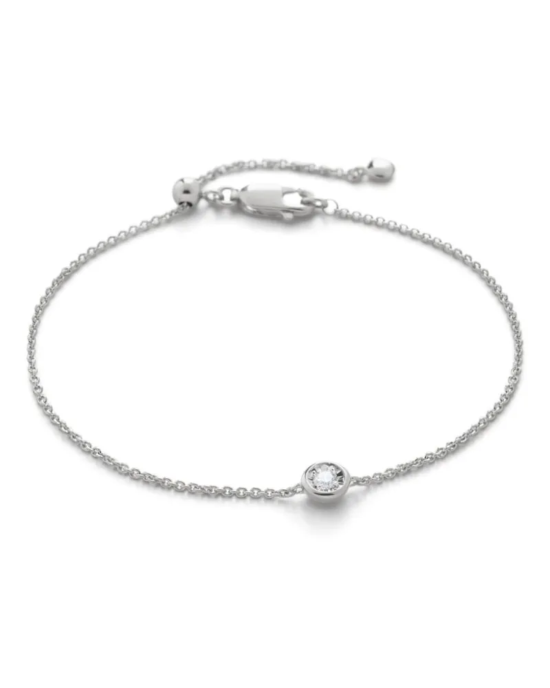 Monica Vinader Armband aus 18kt Gold-Vermeil mit Diamanten - Silber Silber