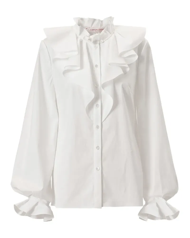 Carolina Herrera New York ruffle blouse - Weiß Weiß