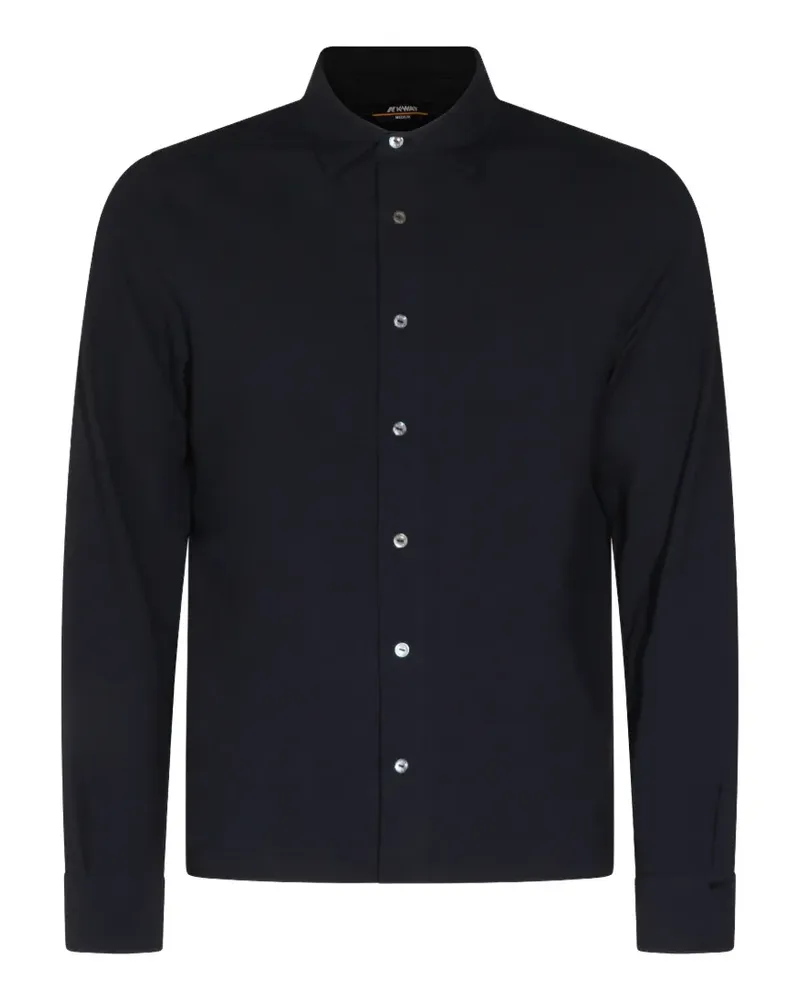 K-Way button-down cotton shirt - Schwarz Schwarz