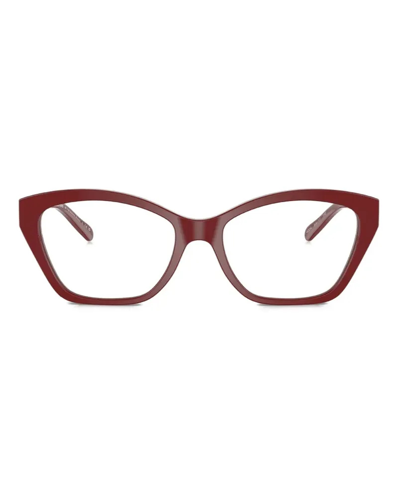Michael Kors Geometrische Brille mit Kettendetail - Rot Rot