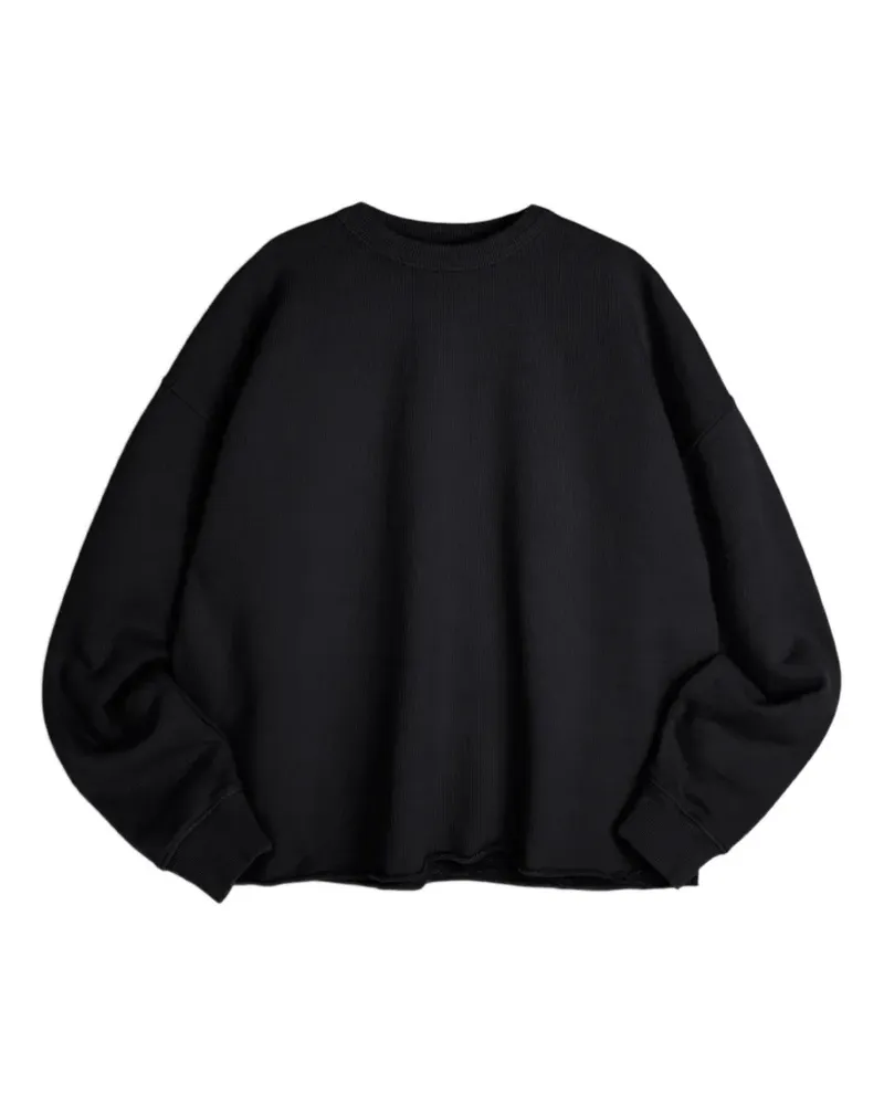 YMC Studio raw-edge sweatshirt - Schwarz Schwarz
