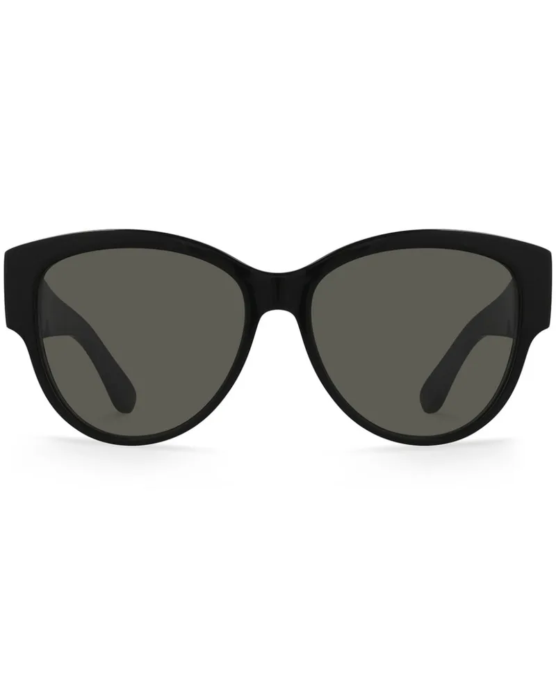 Saint Laurent Sonnenbrille mit rundem Gestell - Schwarz Schwarz