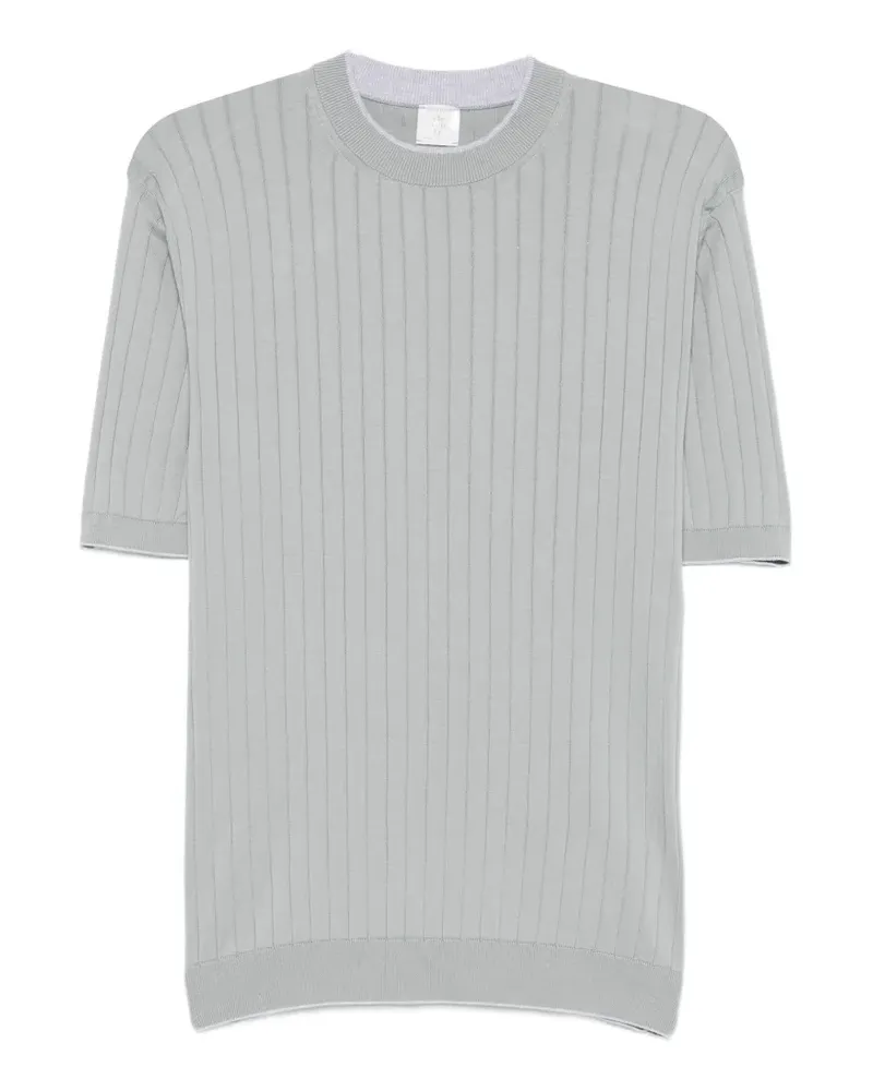 Eleventy T-Shirt aus geripptem Strick - Blau Blau