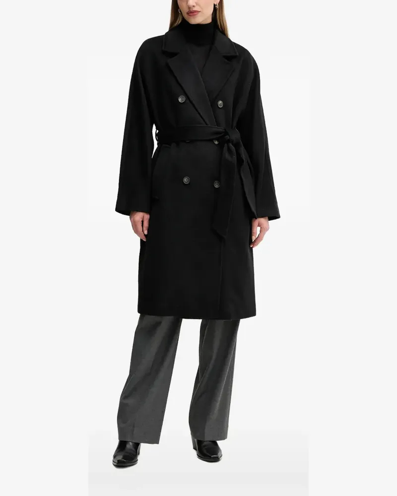 DKNY double-breasted belted coat - Schwarz Schwarz