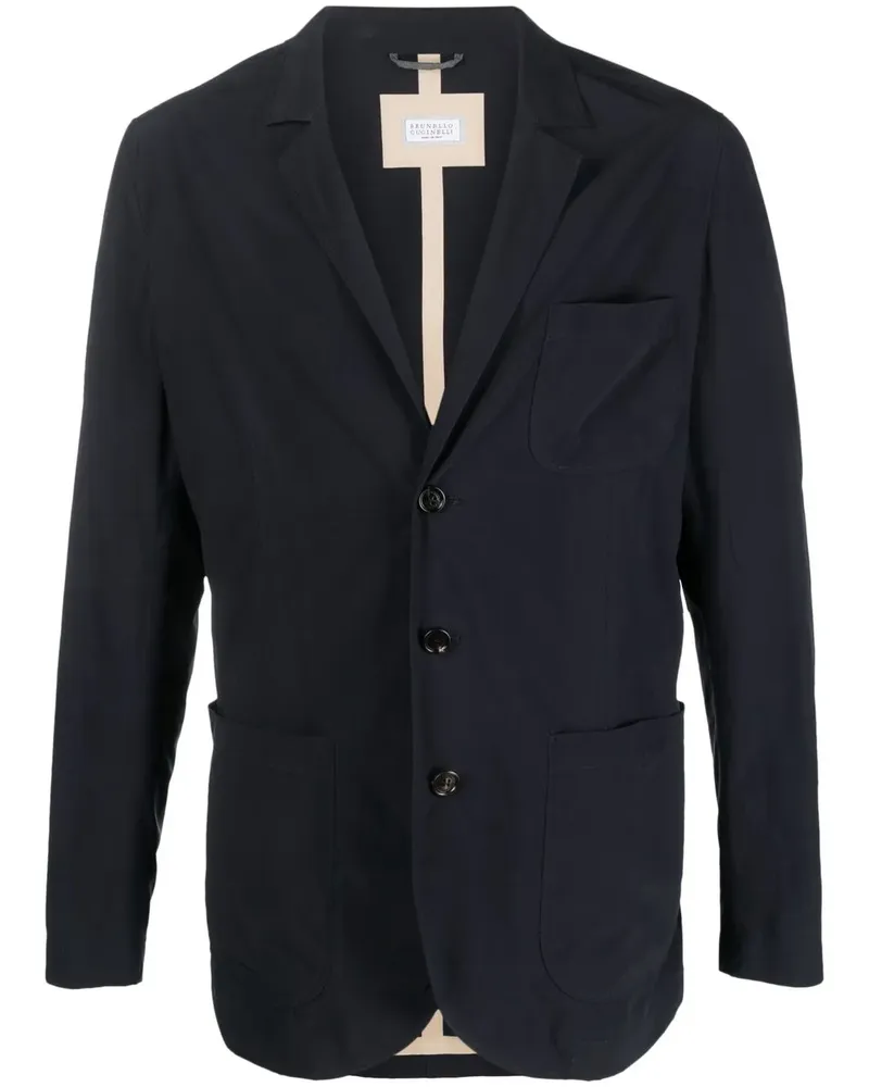 Brunello Cucinelli Sakko mit aufgesetzten Taschen - Blau Blau