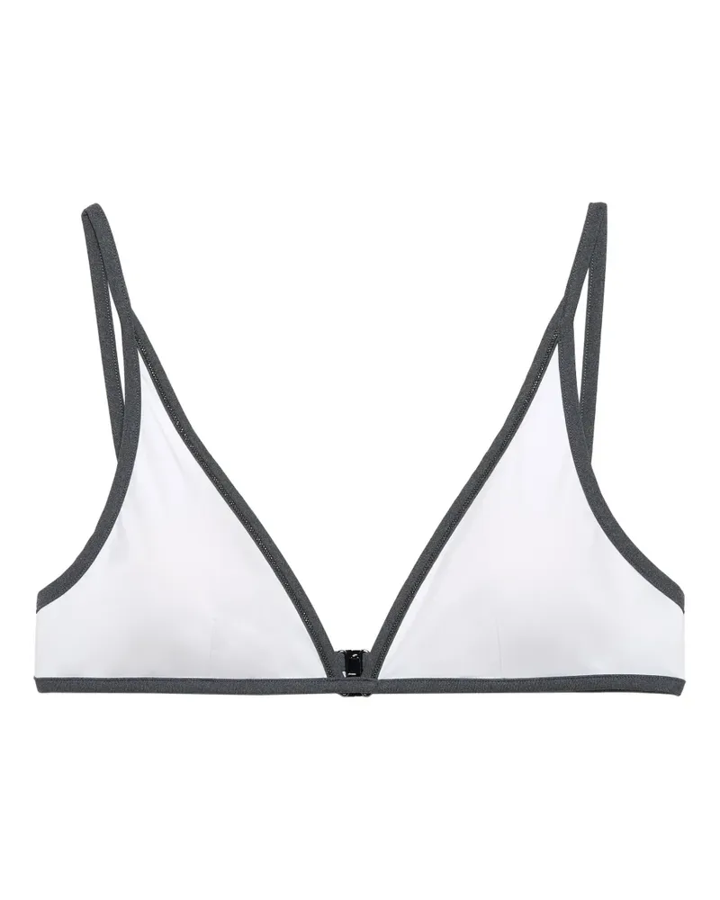 Brunello Cucinelli Klassisches Triangel-Bikinioberteil - Weiß Weiß