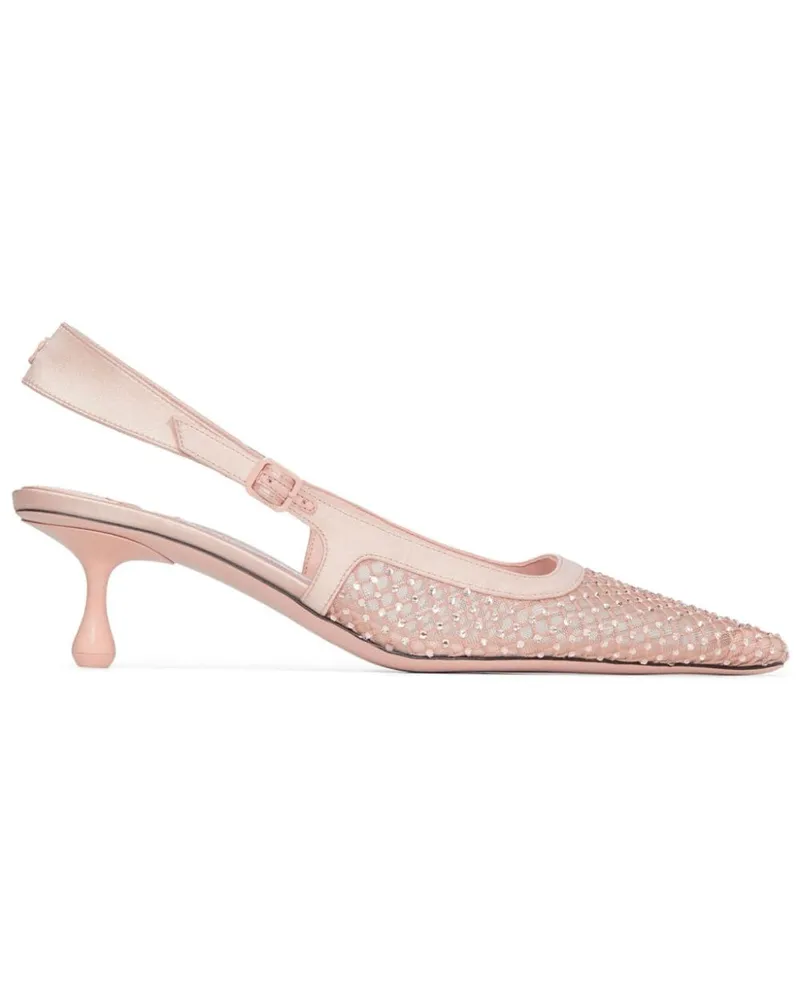 Jimmy Choo Amel Pumps mit Kristallen 50mm - Rosa Rosa