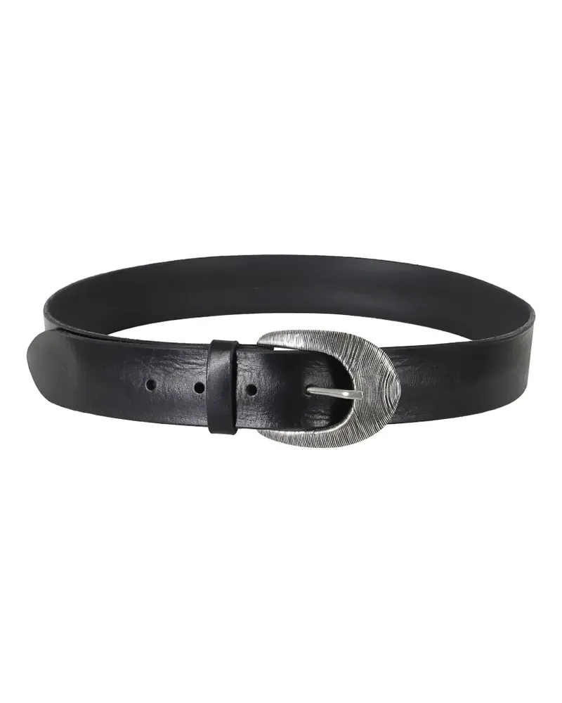 Orciani engraved-buckle leather belt - Schwarz Schwarz
