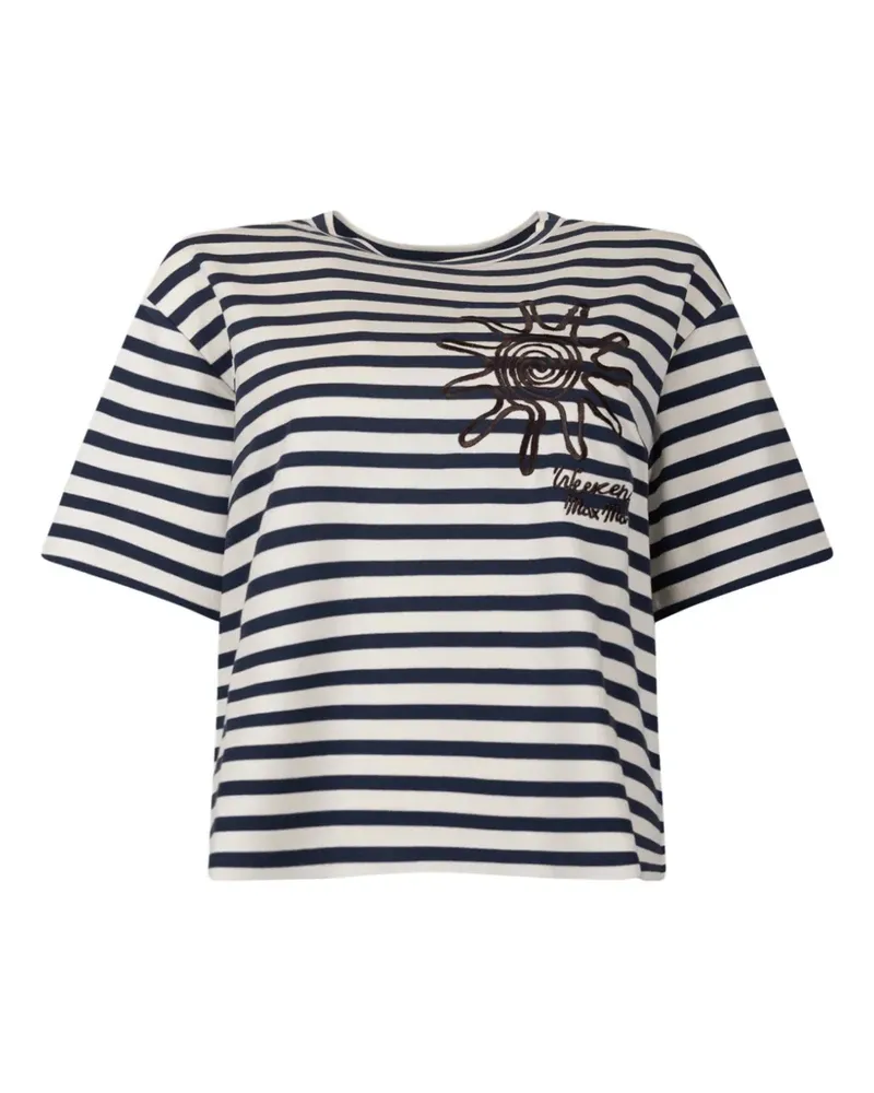 Max Mara striped short-sleeve shirt - Nude Nude