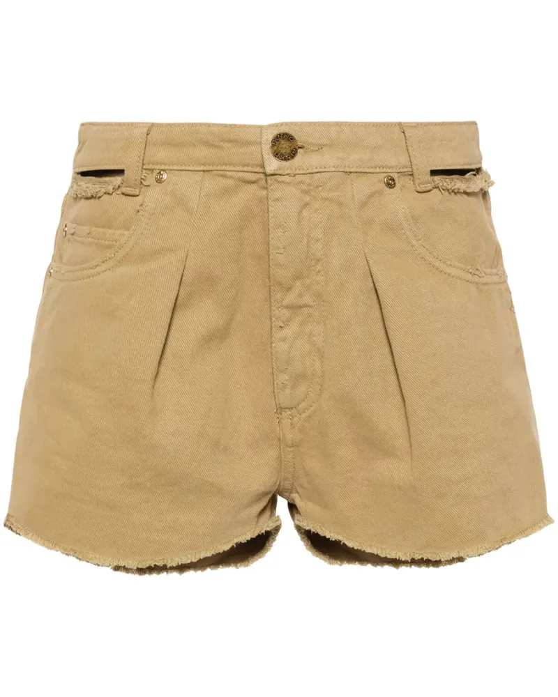 Pinko Jeans-Shorts im Distressed-Look - Grün Grün