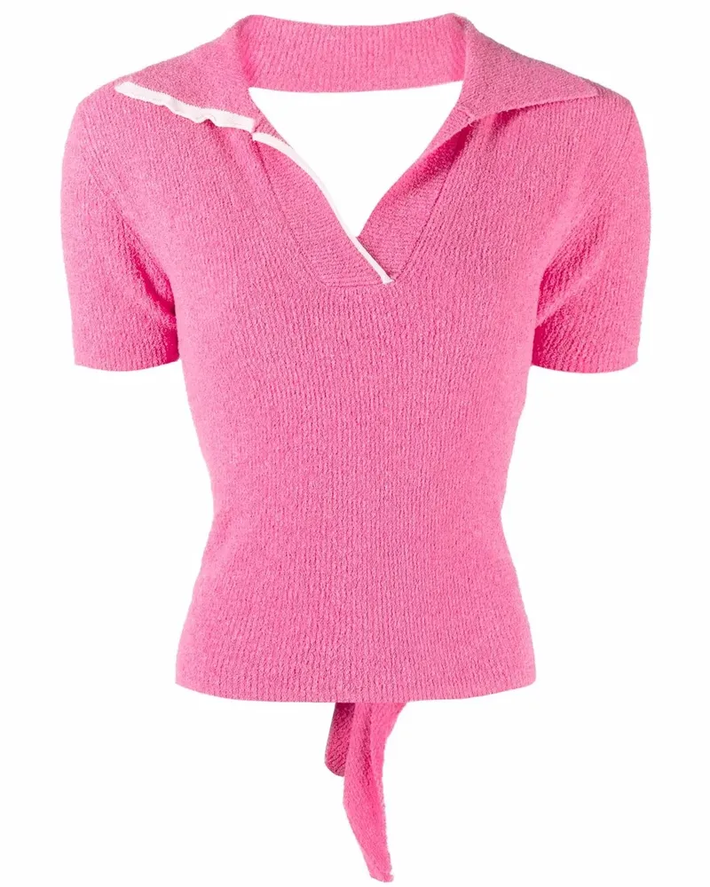Jacquemus Strickoberteil mit offenem Rücken - Rosa Rosa