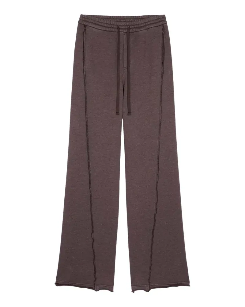 Haikure raw-edge drawstring track pants - Braun Braun