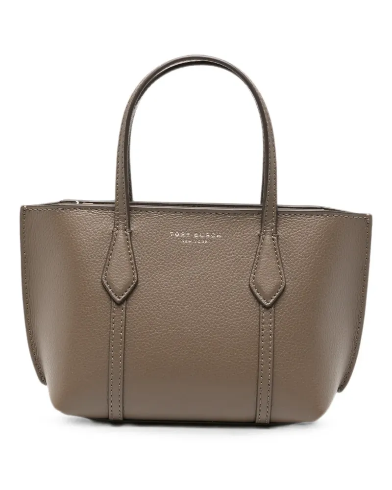 Tory Burch mini Perry pebbled leather tote bag - Braun Braun