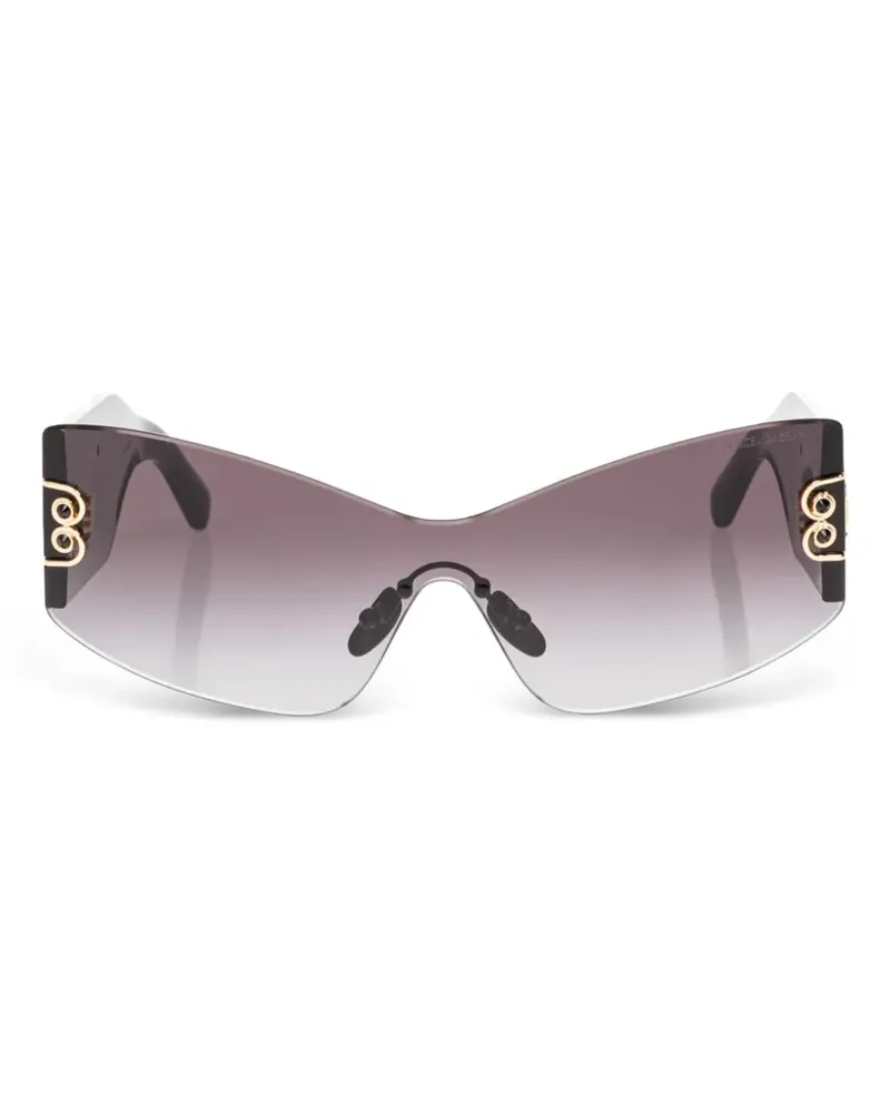Dolce & Gabbana Cat-Eye-Sonnenbrille mit Kristallen - Schwarz Schwarz