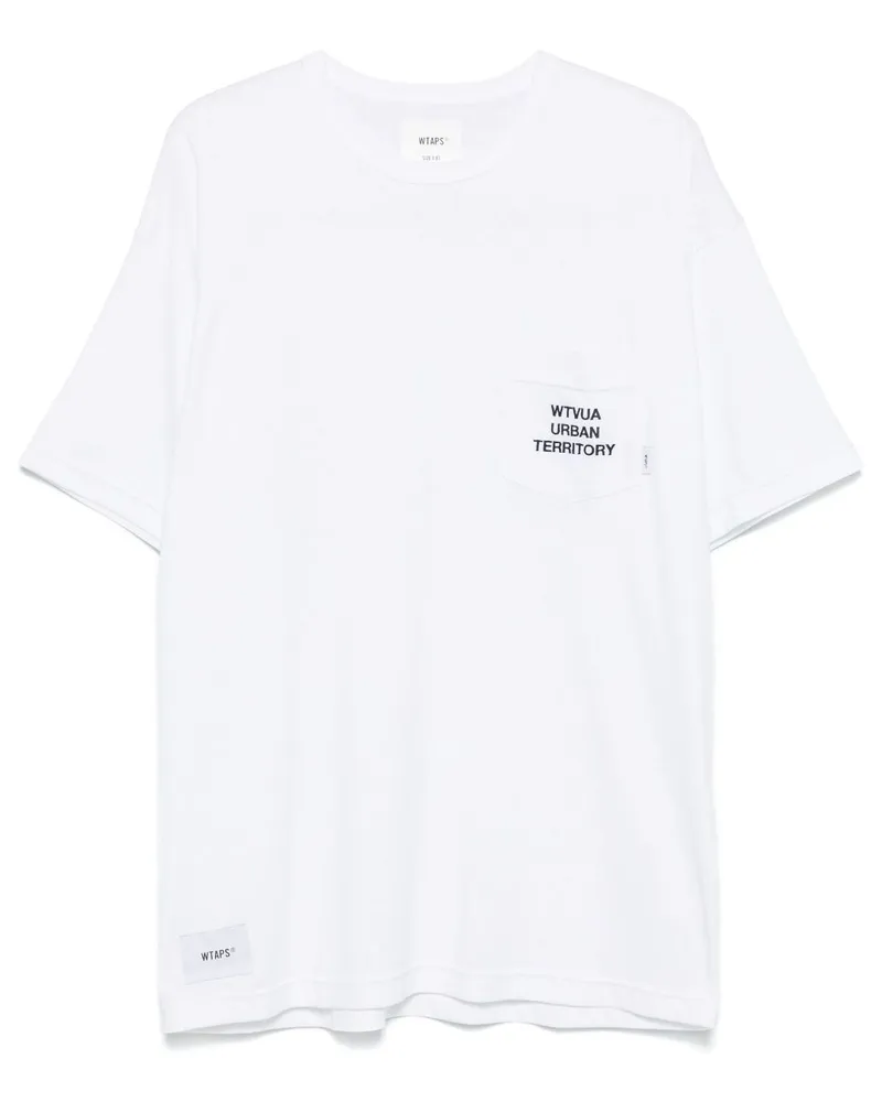 WTAPS T-Shirt mit Logo-Stickerei - Weiß Weiß