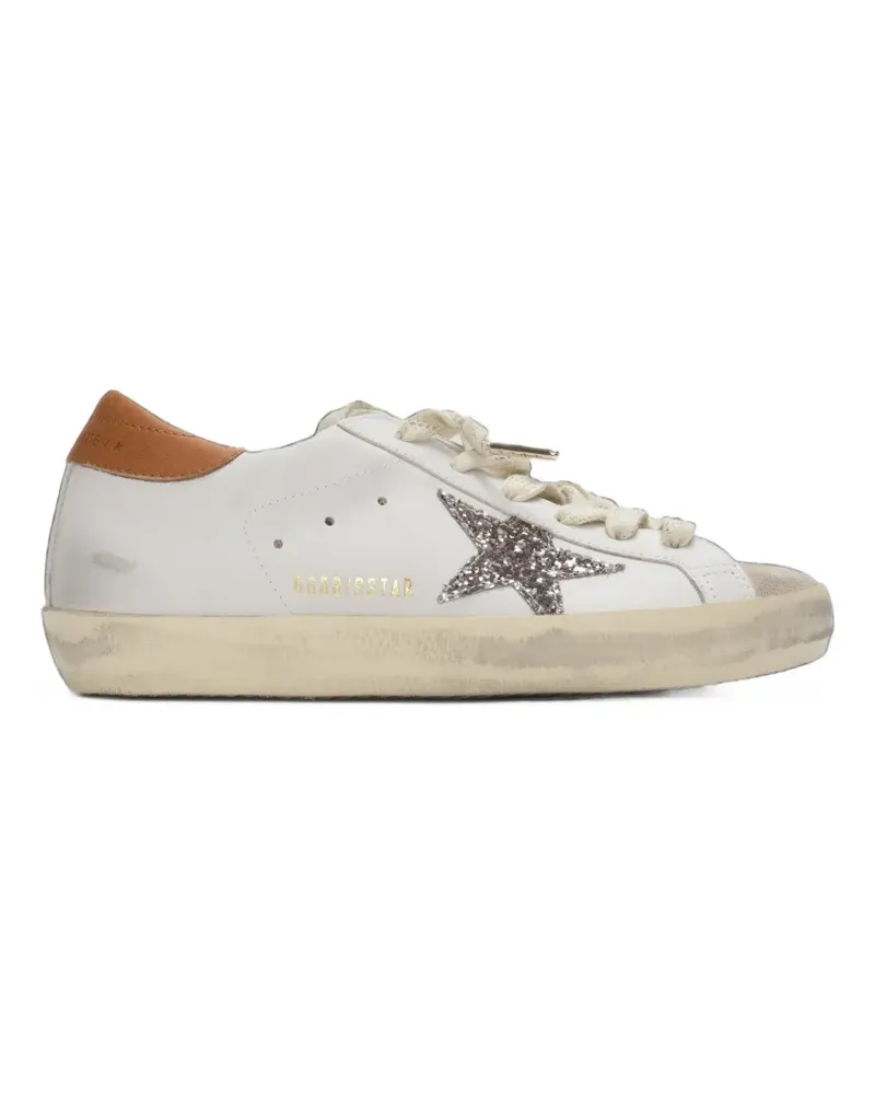Golden Goose Super Star Sneakers mit Glitter-Optik - Weiß Weiß