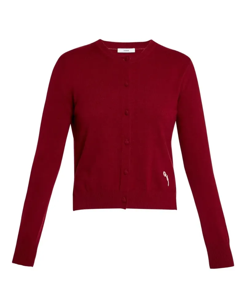 Erdem flower-embroidered cardigan - Rot Rot