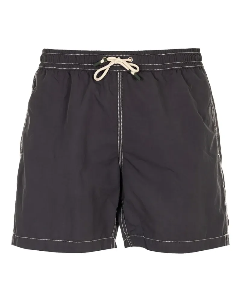 Hartford drawstring-fastening stitching-detail swim shorts - Grau Grau